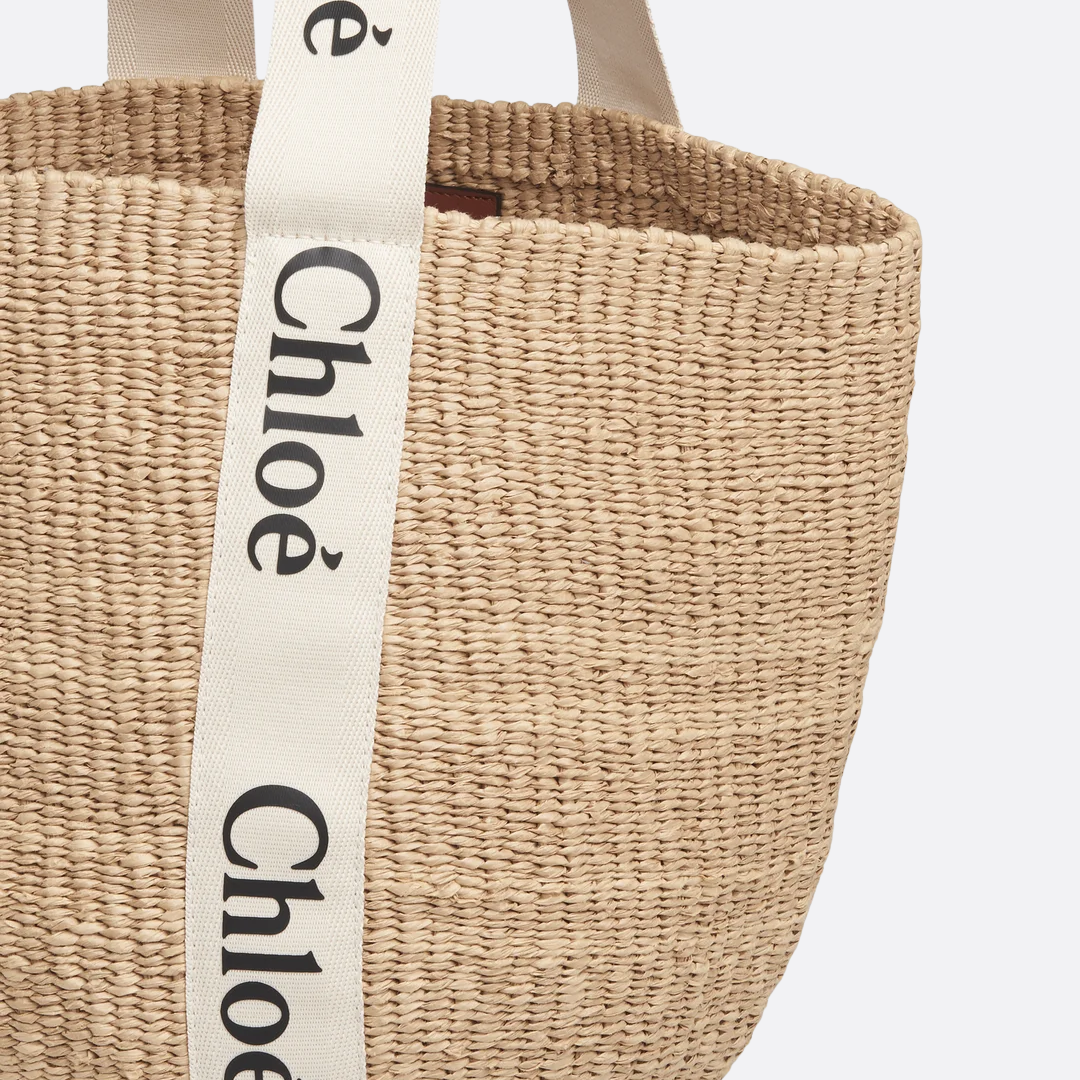 CHLOÉ WOODY GROSSE KORB-TASCHE