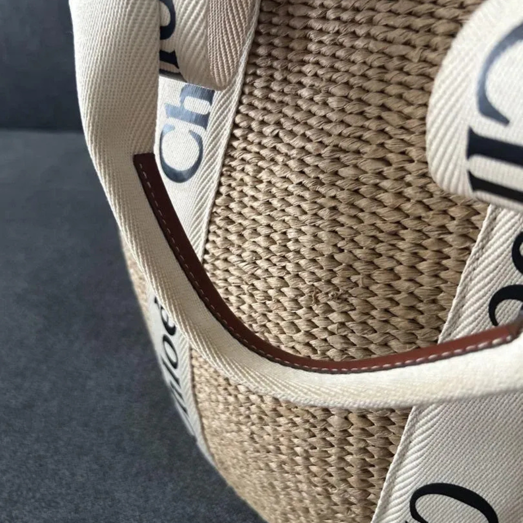 CHLOÉ WOODY GROSSE KORB-TASCHE
