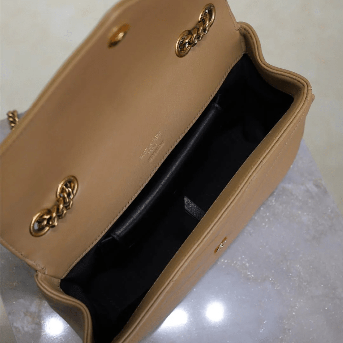 Saint Laurent – Loulou Small Matelassé Lammledertasche