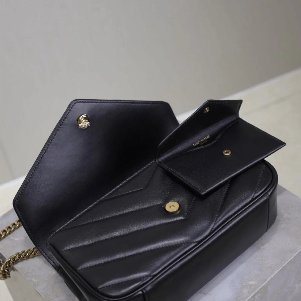 Saint Laurent – Loulou Small Matelassé Tasche