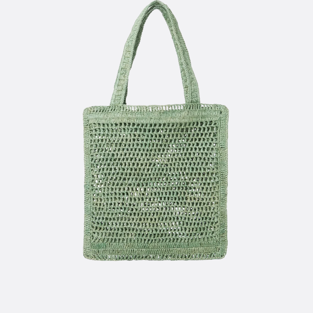 CHLOÉ SOMMER-BANANEN-TASCHE AUS RAPHIA