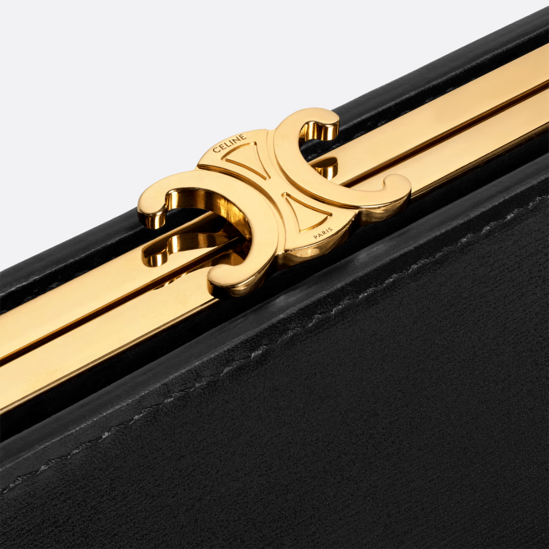 Céline Antoinette Medium Bag in Satin-Kalbsleder – Naturfarbe