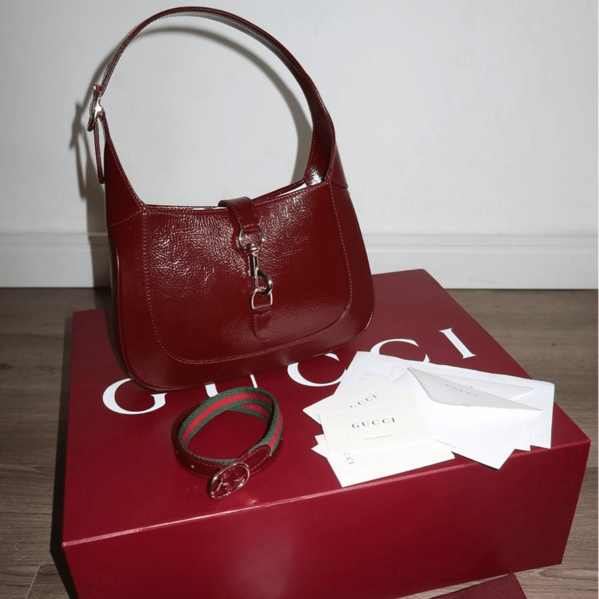 Gucci Jackie 1961 Bordeaux & Guinevere Pumps Set