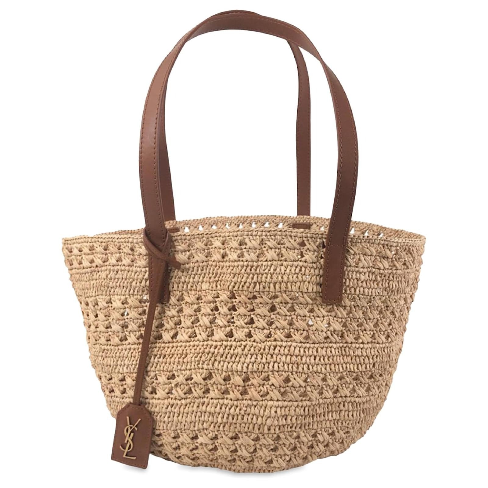 YVES SAINT LAURENT – PANIER-TASCHE AUS RAFFIA