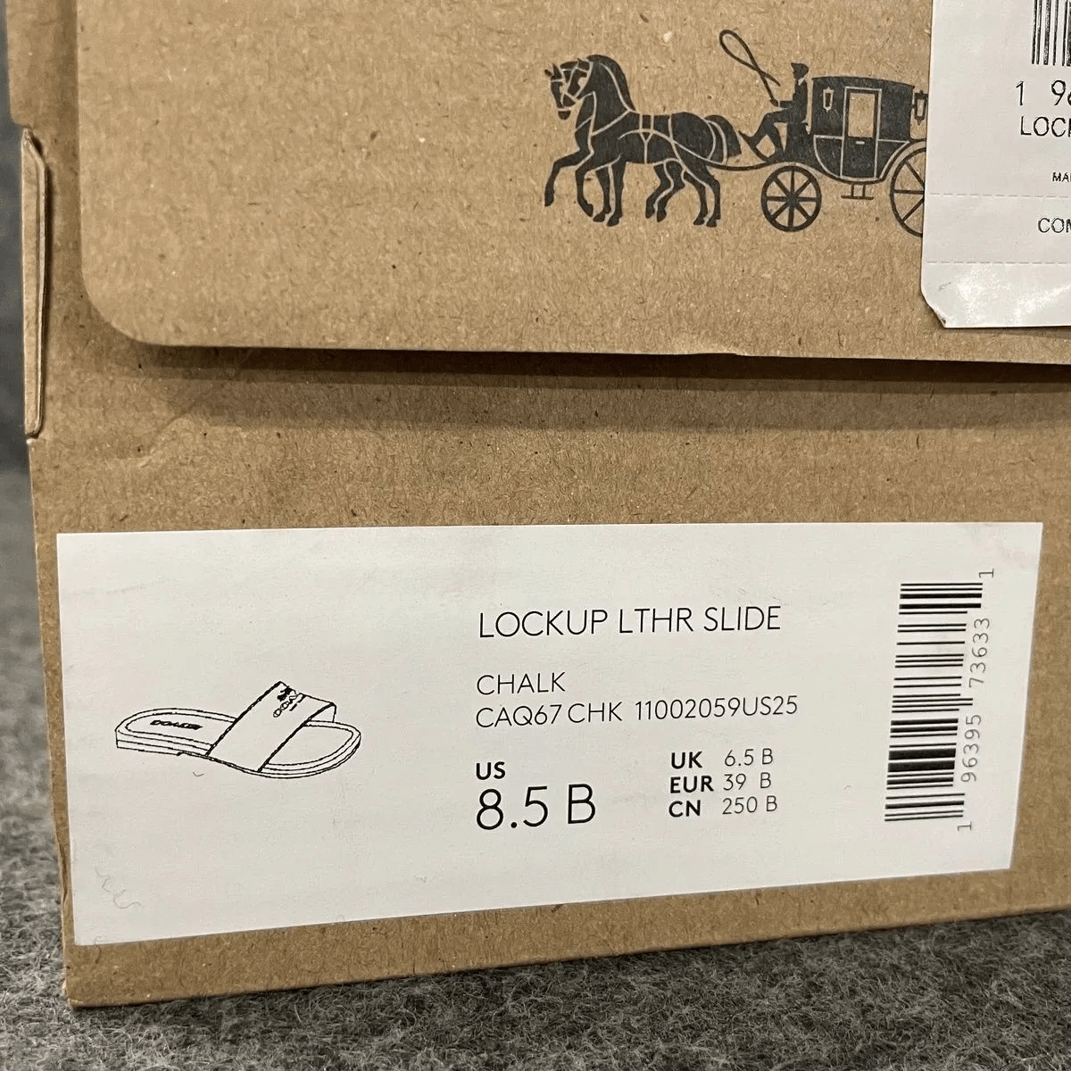 Coach – Set: Lockup Leather Slide Sandal & Teri Signature Canvas Tasche