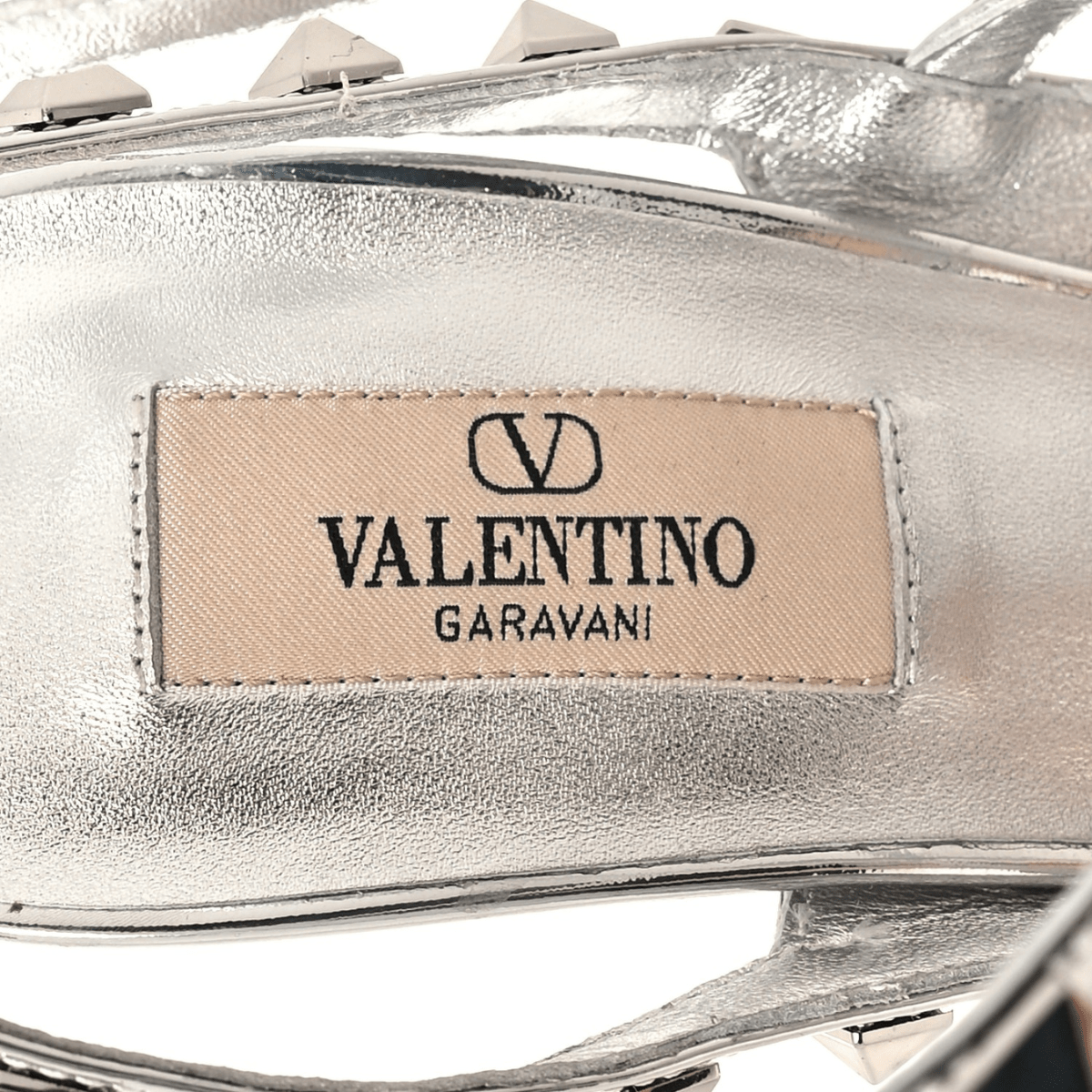 Valentino – Rockstud Silver Tasche & Pumps Set