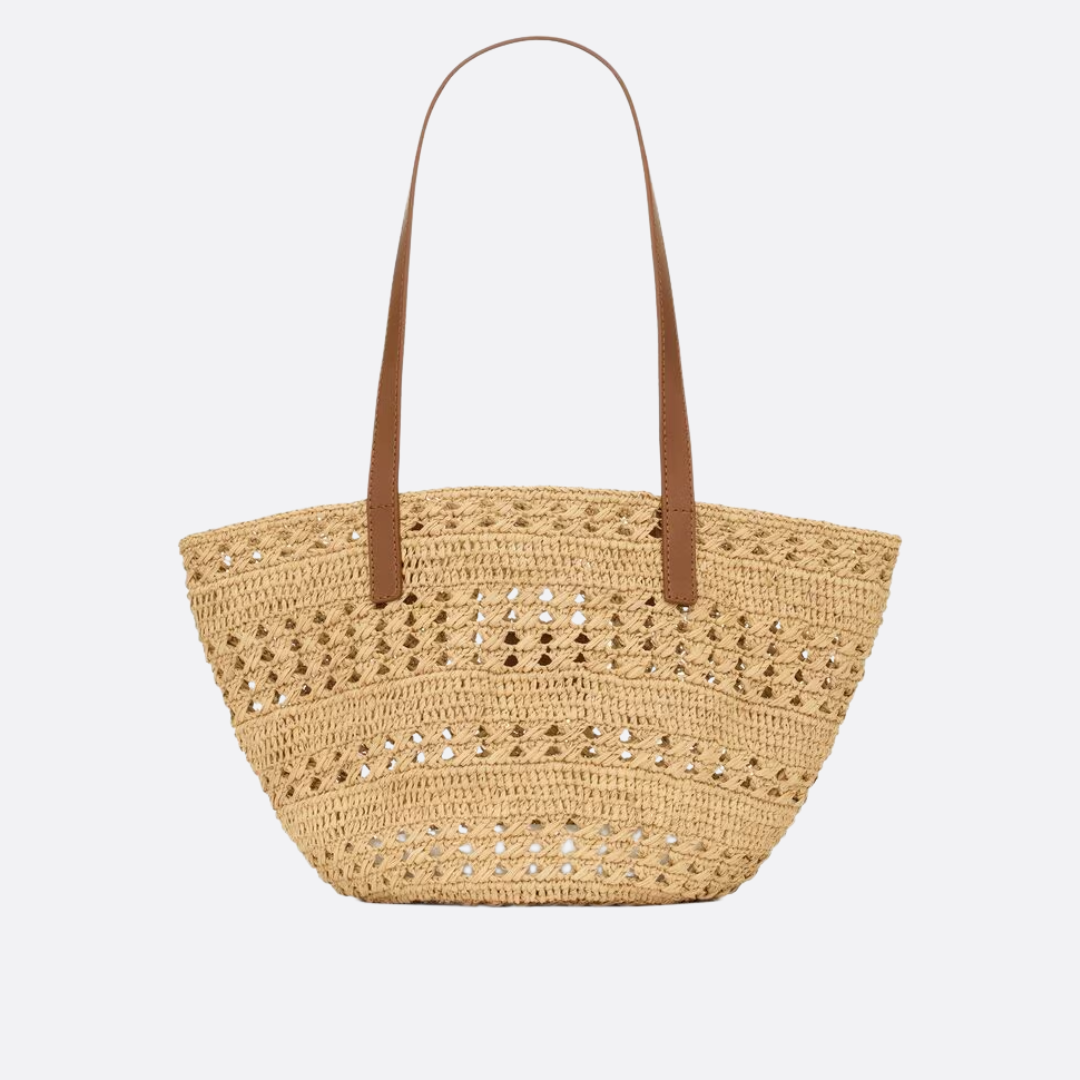 YVES SAINT LAURENT – PANIER-TASCHE AUS RAFFIA