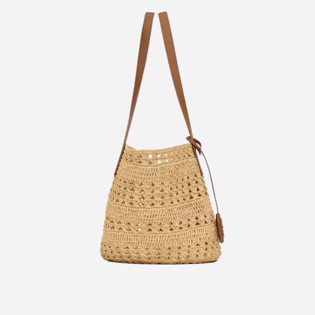YVES SAINT LAURENT – PANIER-TASCHE AUS RAFFIA