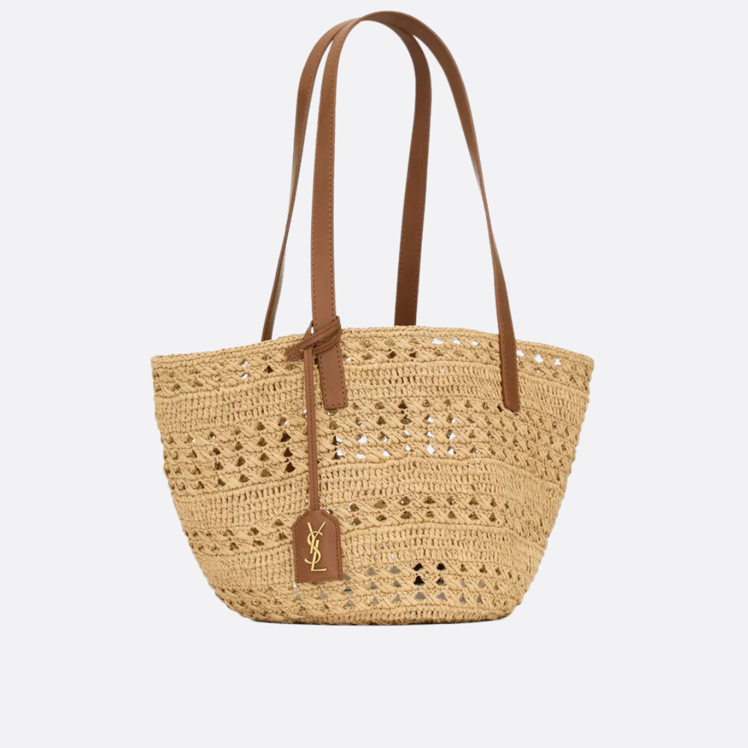 YVES SAINT LAURENT – PANIER-TASCHE AUS RAFFIA
