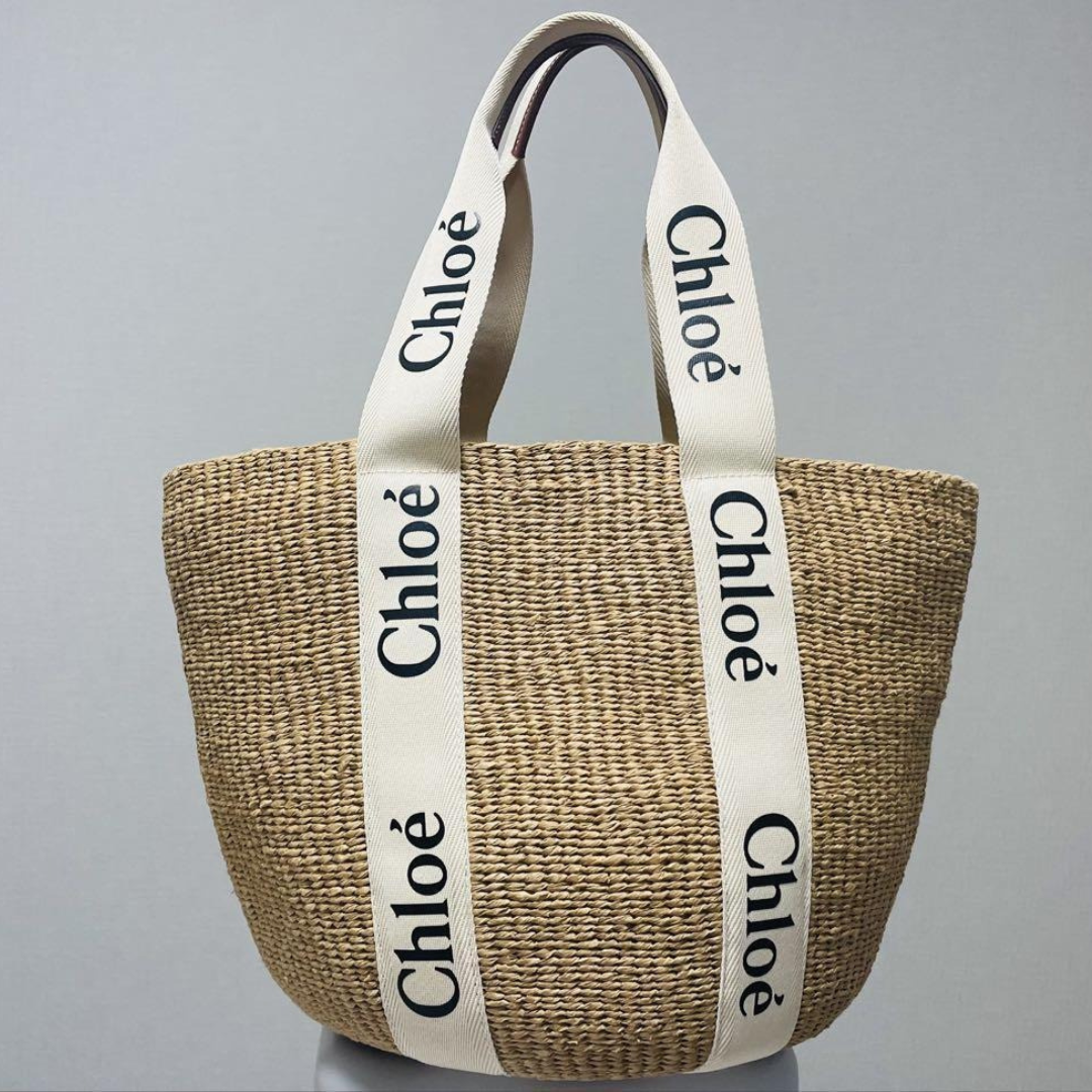 CHLOÉ WOODY GROSSE KORB-TASCHE