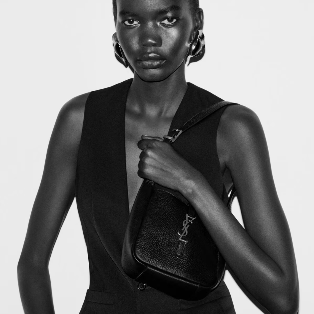 SAINT LAURENT – BABY LE 5 À 7 WEICHE TASCHE AUS GENARBTEM LEDER