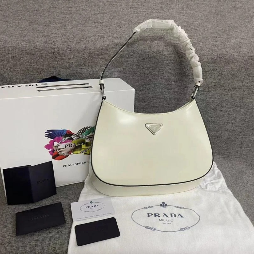 PRADA CLEO SCHULTERTASCHE AUS GEBÜRSTETEM LEDER