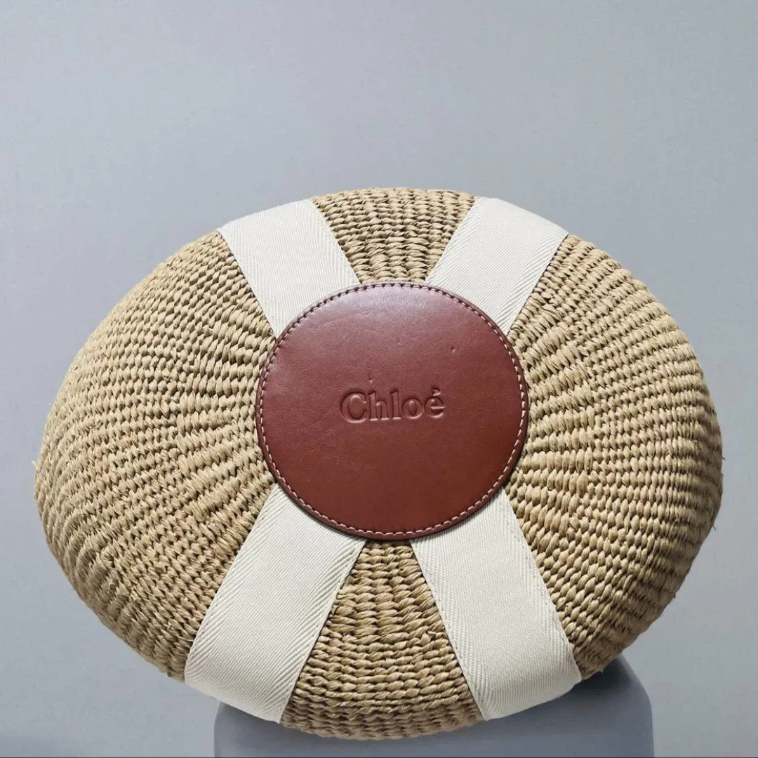 CHLOÉ WOODY GROSSE KORB-TASCHE