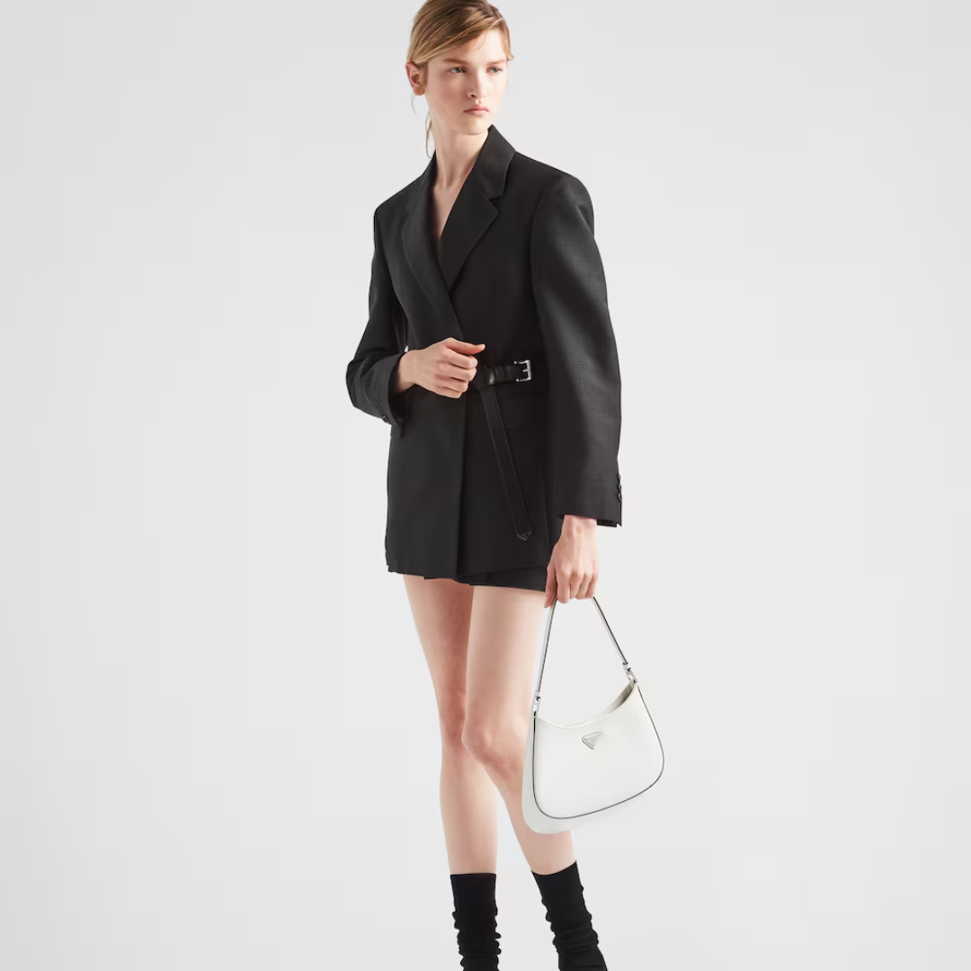 PRADA CLEO SCHULTERTASCHE AUS GEBÜRSTETEM LEDER