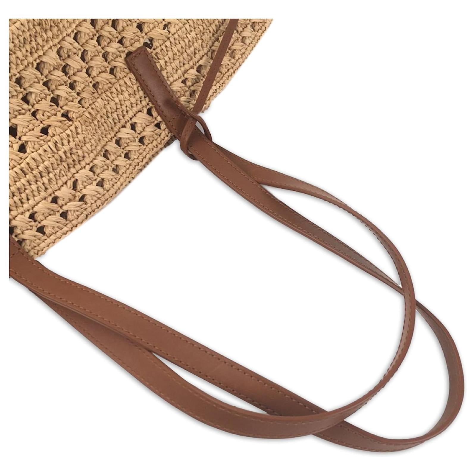YVES SAINT LAURENT – PANIER-TASCHE AUS RAFFIA