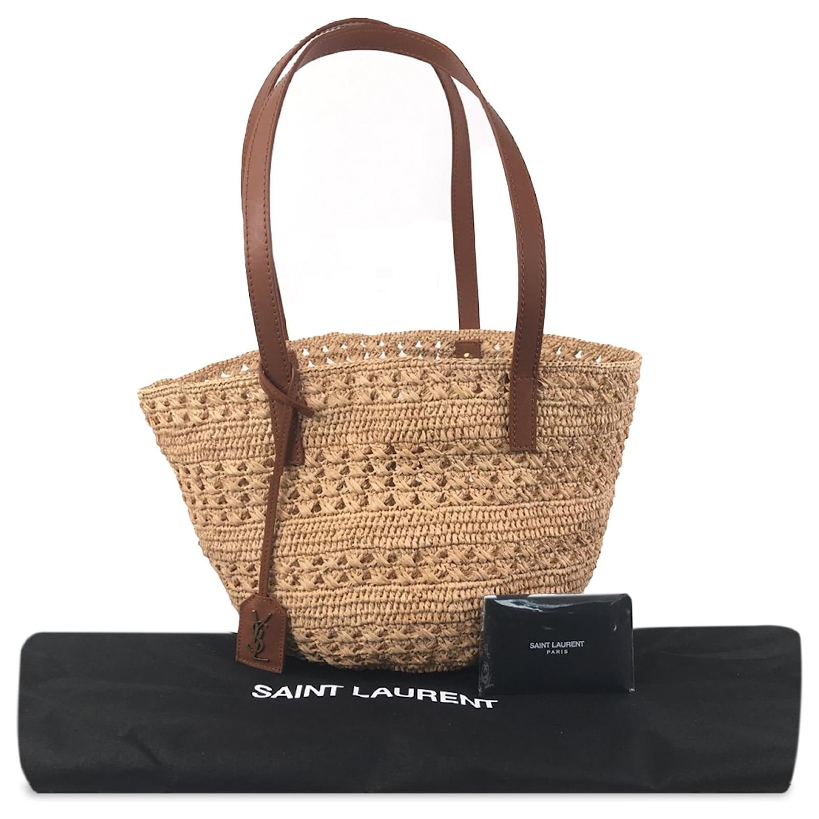 YVES SAINT LAURENT – PANIER-TASCHE AUS RAFFIA
